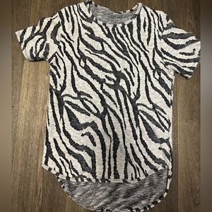 Zebra print Knit tshirt